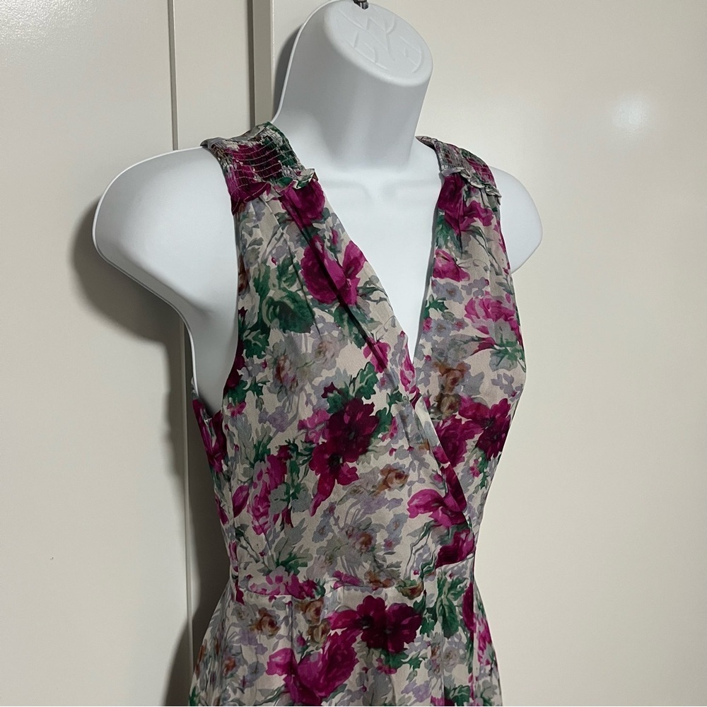 Anthropologie Sundance Champs De Fleur Floral Ruffle Maxi Dress Size 2 Petite - Picture 5 of 9